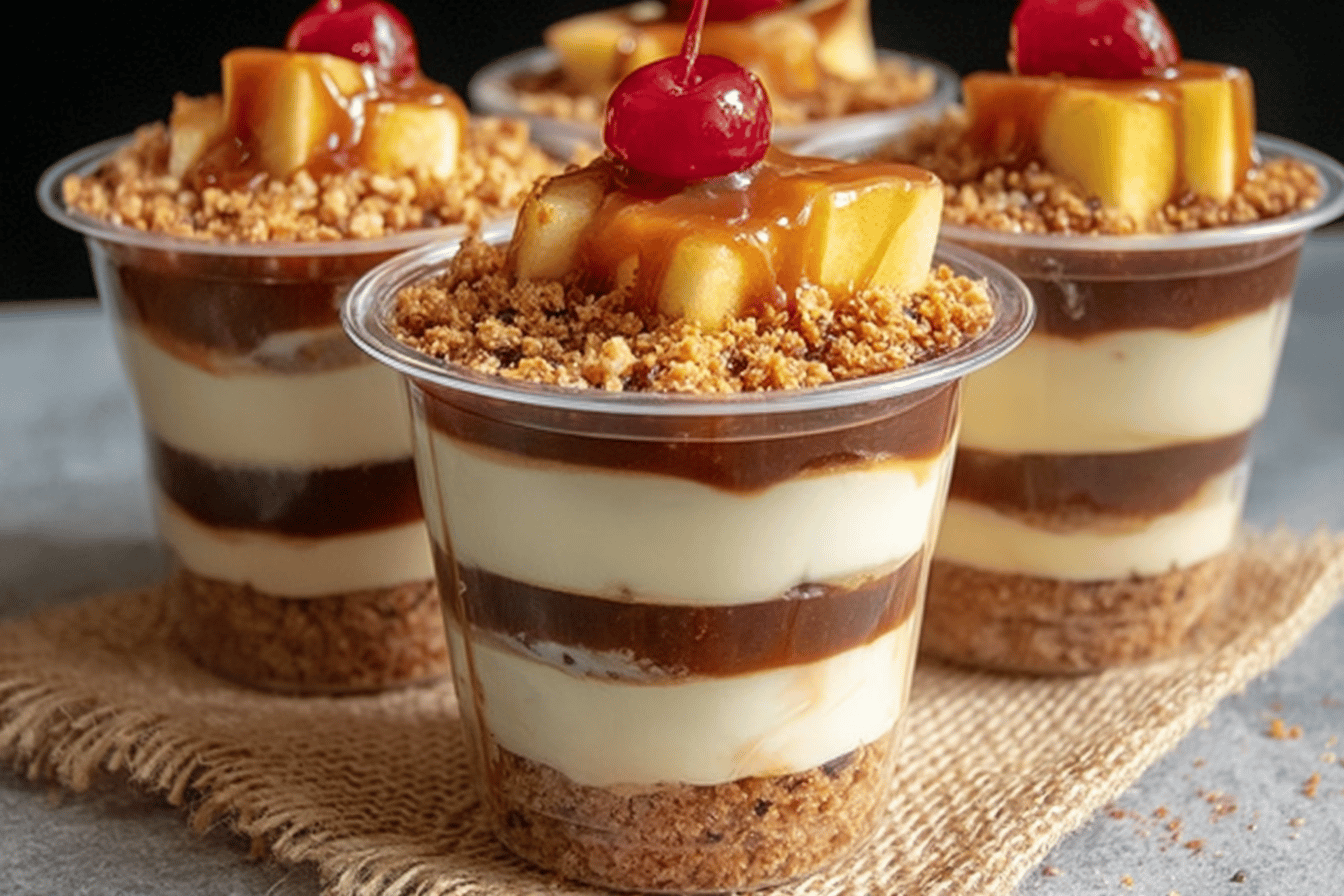 Caramel Apple Dessert Cups